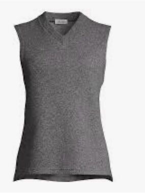 NWT LESET Sienna Sleeveless V Neck Heather Grey Sienna Top